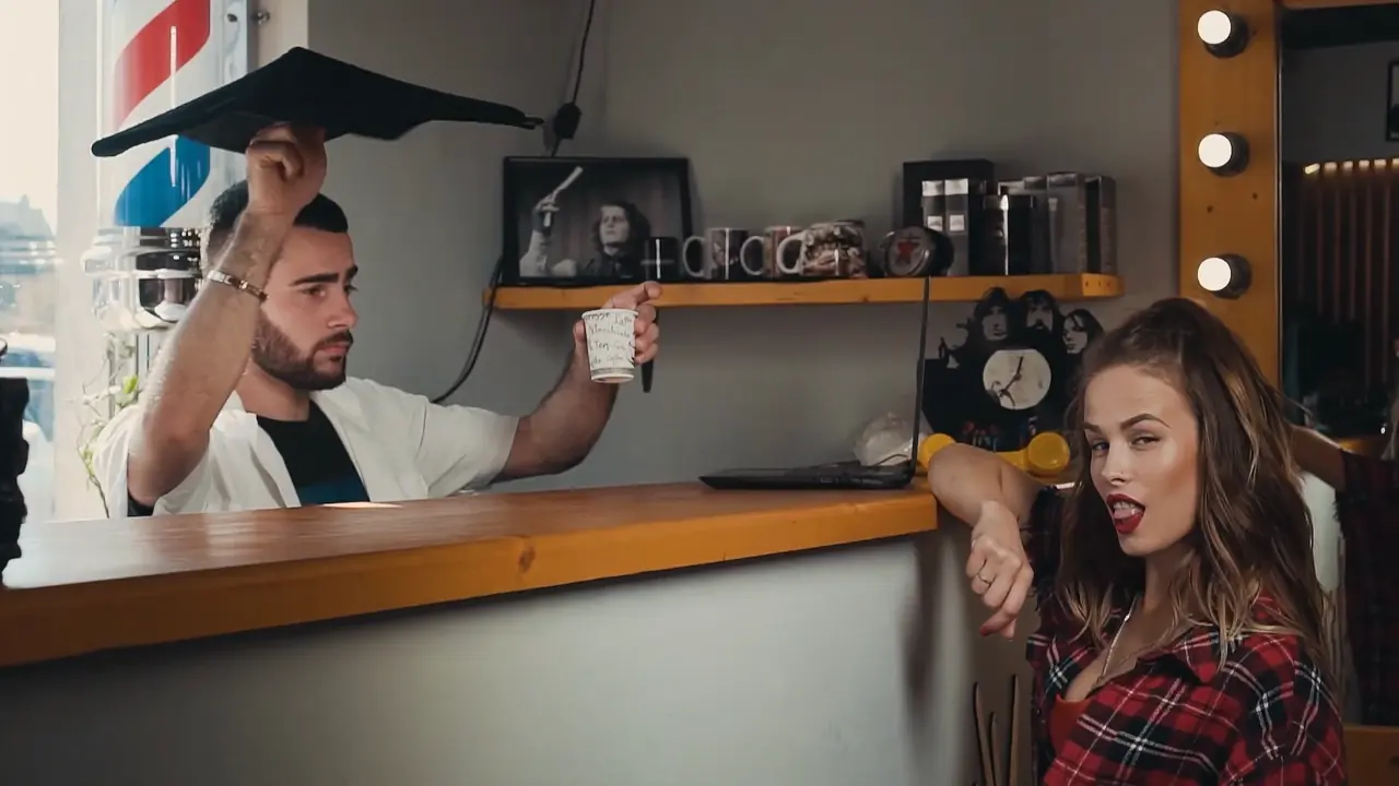 Still from Barbershop Commercial